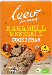Organic cookie karamel & sesalt cereals bars